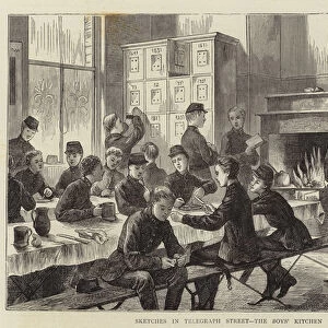 Sketches in Telegraph Street, the Boys Kitchen (engraving)