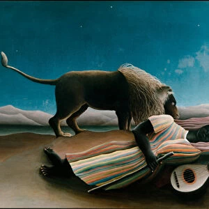 The Sleeping Gypsy Painting by Henry Rousseau dit le Douane Rousseau (1844-1910