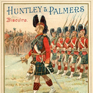 Soldiers of a Highland regiment on parade (chromolitho)