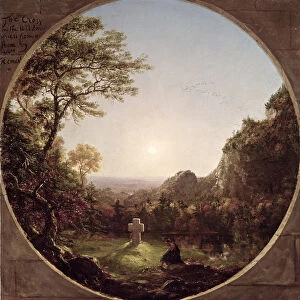The Solitary Cross, 1845 (oil on canvas)