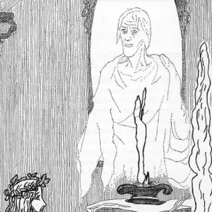Spiritism: Evocation of spirits Drawing by Henry de Malvost from "Satanism and Magic" by Jules Bois 1895 Private Collection