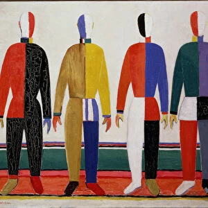 Sportsmen, or Suprematism in Sportsmens Contours, 1928-32 (oil on canvas)