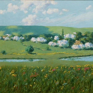 Spring Landscape with a Pond, 1902 (oil on canvas)