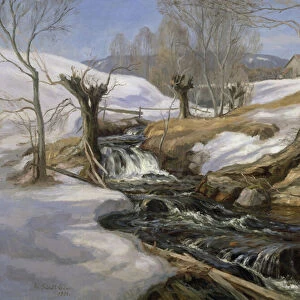 Spring thaw, 1921 (oil on canvas)