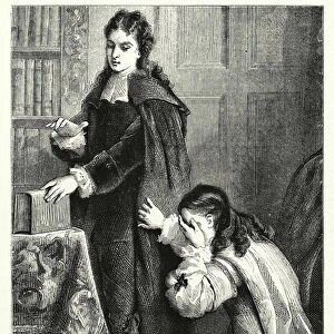 The spy begging Fenelons forgiveness (engraving)