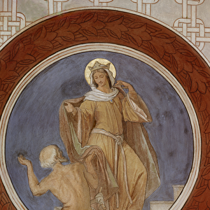 St. Elisabeth giving her Coat to a Beggar, c. 1855 (fresco)