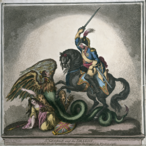 St. George and the Dragon, a design for an equestrian statue