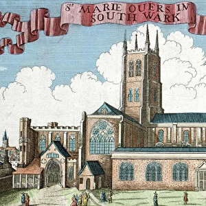 St. Marie Overie in Southwark, from A Book of the Prospects of the Remarkable Places in