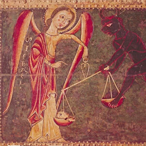 St. Michael Weighing Souls, from an altarpiece dedicated to Archangel Michael, c