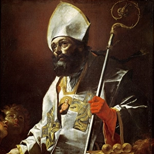St. Nicholas of Bari (d. c. 346) (oil on canvas)