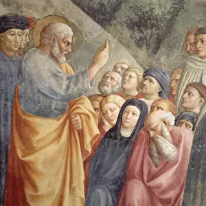 St. Peter Preaching in Jerusalem (detail of 63197) c. 1427 (fresco)