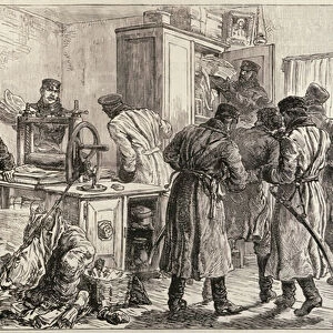 St. Petersburg Police Discovering a Nihilist Printing Press, from The Illustrated London News, 16th April 1887 (engraving)