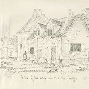 Stafford - Old Cottage in Back Walls: pen and ink drawing, 1836 (drawing)
