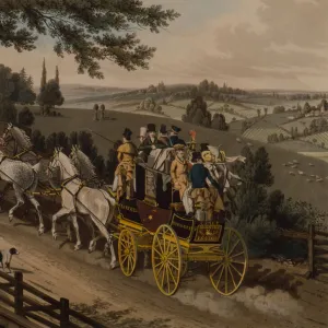 Stage Coach (coloured engraving)