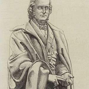 Statue of the late Right Honourable James Wilson, Finance Minister for India, by John Steell, RSA, to be erected at Calcutta (engraving)