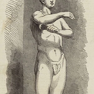 Statue recently found in the Trastevere, at Rome (engraving)