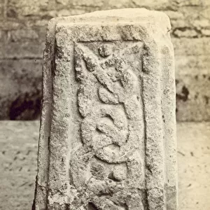 Stone in Cricklade Old Church (b / w photo)