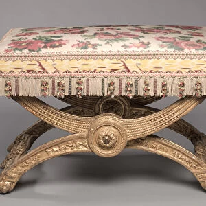 Stool, 1786-1787 (carved and gilded wood)