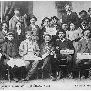 Strikers committee at Esperaza, 1910 (b / w photo)