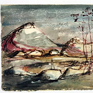 Study for a Landscape, 1957 (ink and w / c on paper)