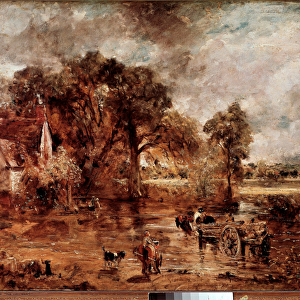 Study for "The hay wain". Painting by John Constable (1776-1837