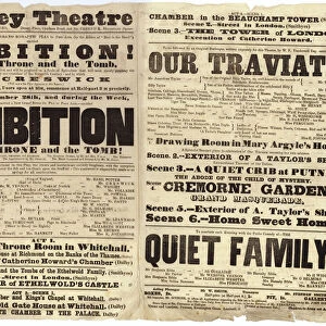 Surrey Theatre playbill (engraving)
