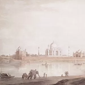 The Taj Mahal, Agra, Uttar Pradesh, 1789 (pencil and w / c)