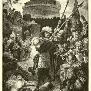 The taking of Rome by the Landsknechte (engraving)
