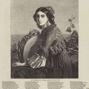 The Tambourine Girl of Procida (engraving)
