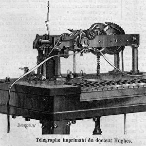 Telegraph of Dr. Hugues, 1861. Engraving in "Le Monde Illustre"