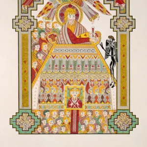 Temptation of Christ, from a facsimile copy of the Book of Kells