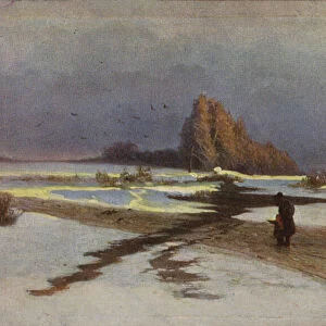 The Thaw, 1871 (colour litho)