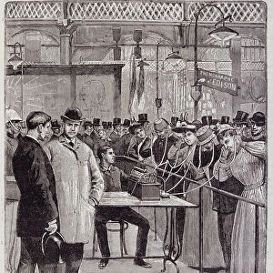 Thomas Edisons new phonograph at the 1889 World Exhibition