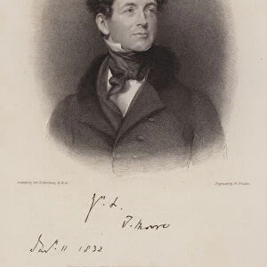 Thomas Moore, Irish poet and biographer of Lord Byron (engraving)