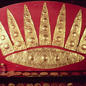 Tiara from Grave III, Grave Circle A, Mycenae, c. 16th century BC (gold)