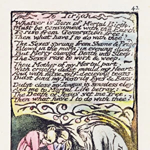 To Tirzah, plate 42 (Bentley 52) from Songs of innocence and of Experience