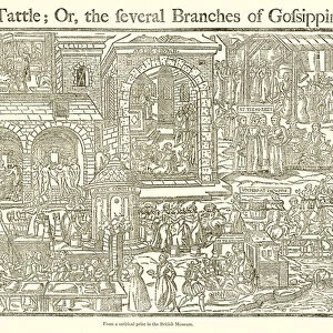 Tittle-Tattle; Or, the several Branches of Gossipping (engraving)