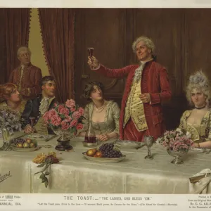 The Toast: "The Ladies, God Bless em. "(colour litho)