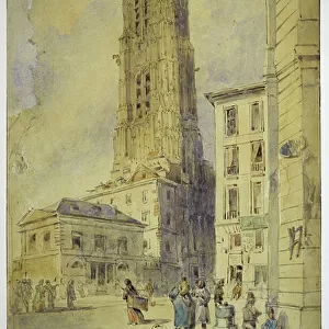 The Tour de Saint-Jacques, before reconstruction, 1836 (w/c on paper)