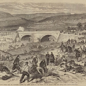 Traktir Bridge over the Tchernaya, showing the Works erected by the French for its Defence after the Battle (engraving)