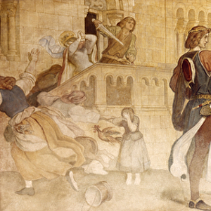 He Treated the Lions as though he was joking, c. 1854 / 55 (fresco)