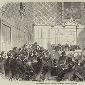 Trial of Members of the Workmens "International Society"in France (engraving)