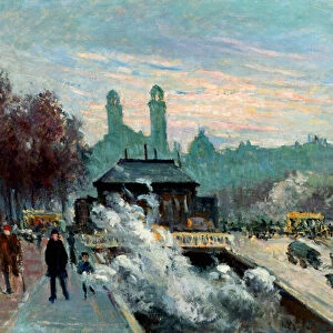 The Trocadero, Paris, 1917 (oil on board)