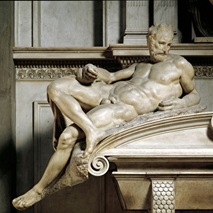 The Twilight Allegory. Tomb of Laurent II of Medicis. Marble sculpture 1531