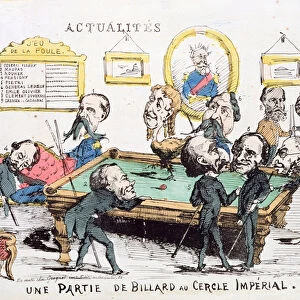 Une Partie de Billard au Cercle Imperial, caricature of Second Empire society