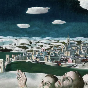 Unidentified Aircraft (over Montrose), 1942 (oil on canvas)