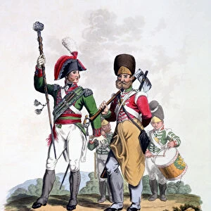 Uniforms of a Drum Major of a Regiment of the Line - Pioneer of the Grenadier Company