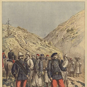 Uniforms of the French Army on the expedition to Madagascar (colour litho)