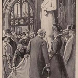 Unveiling the Statue of Mr Gladstone in the Central Lobby of the Houses of Parliament (litho)