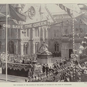 The Unveiling of the Statue of the Queen at Dundee by the Duke of Connaught (b / w photo)